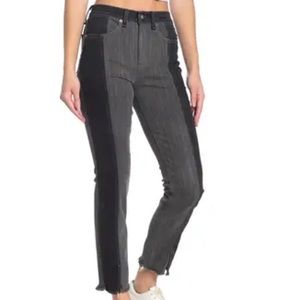 Rag & Bone Evelyn Patchwork Straight Leg Jeans